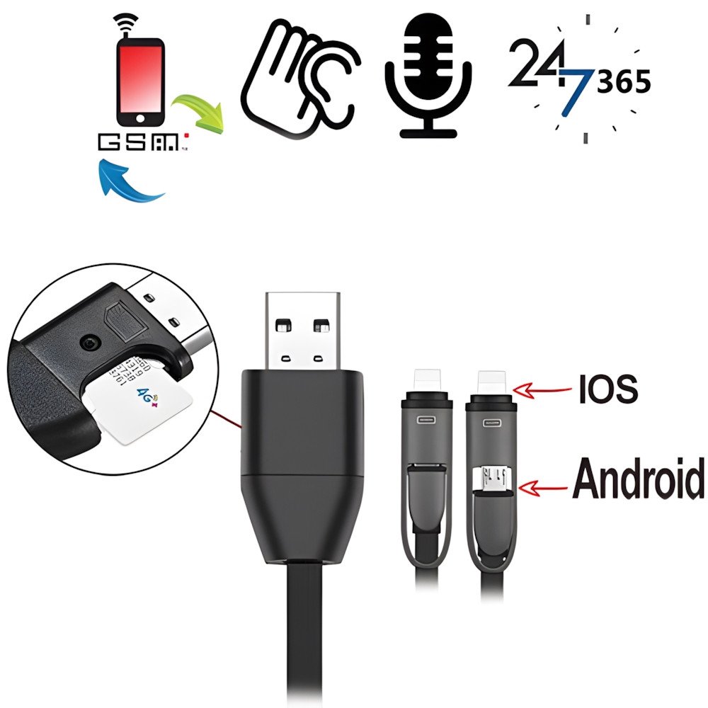 GSM-Abhörgerät im Handyladekabel - GSM-Abhörgeräte - Bild 1