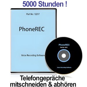 PHONEREC 1.8, Autom. PC-Telefonmittschnitt – Telefon-Audiokontrolle – Ansicht 1