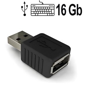 USB-Keylogger (Tastaturspion), 16 GB – PC-Überwachung & Social Media – Ansicht 1