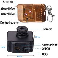 Mini-HD-SpyCam im Knopf-Objektiv - Spionagekameras - Bild 3