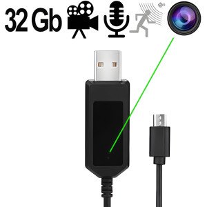 HD SpyCam im Handy-Ladekabel, 32 GB – Spionage Video-Minikameras – Ansicht 1