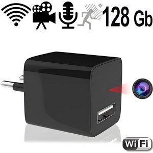 WIFI HD-SpyCam im Mini-USB-Netzteil, 128 Gb – Spionage Video-Minikameras – Ansicht 1