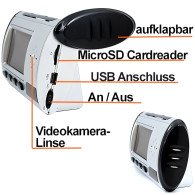 HD SpyCam getarnt im Wecker - Spionagekameras - Bild 2