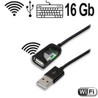 WiFi-LAN USB-Kabel Keylogger, 16 Gb - PC-Spionage - Bild 1