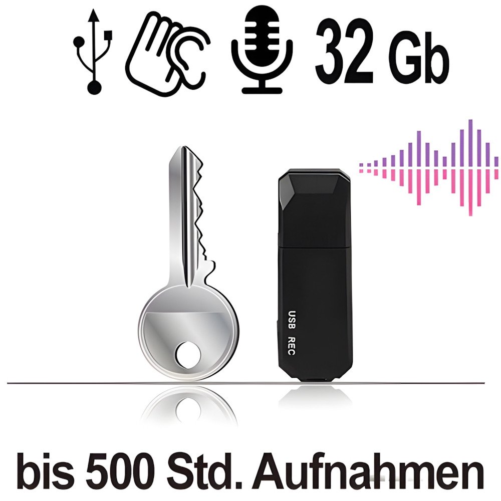 USB-Audiorecorder, 32GB - Spionage-Recorder - Bild 1