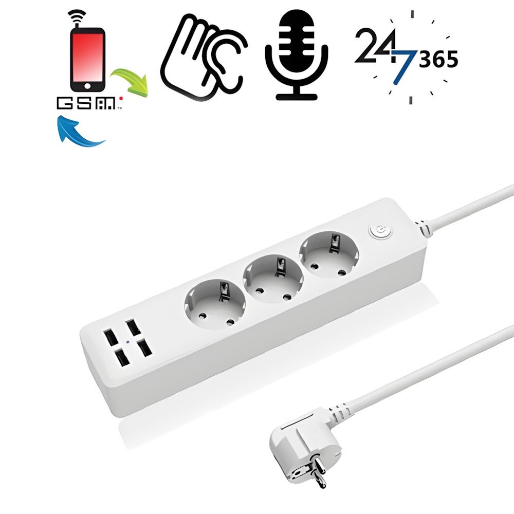 GSM-Abhörgerät in Steckerleiste 4xUSB - GSM-Abhörgeräte - Bild 1