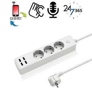 GSM-Abhörgerät in Steckerleiste 4xUSB – GSM Audio-Abhörgeräte – Ansicht 1