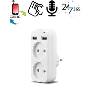 GSM-Steckdosenadapter 2xUSB – GSM Audio-Abhörgeräte – Ansicht 1
