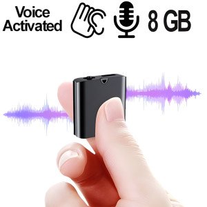 Mini SPY-Recorder,  Audiowanze (VOX), 8 GB – Diskrete Sprachrecorder – Ansicht 1