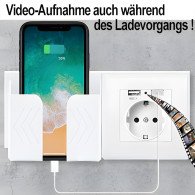 IP-HD-Spycam in Wandsteckdose, 2xUSB - Spionagekameras - Bild 3