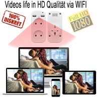 IP-HD-Spycam in Steckdosenadapter, 2xUSB - Spionagekameras - Bild 3