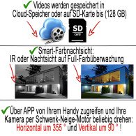 WIFI HD-SpyCam in Schwenk-LED-Lampe - Spionagekameras - Bild 3