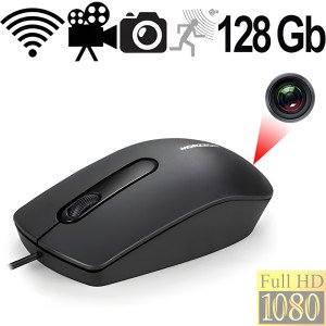 IP-HD-Spycam in PC-Maus, 128 Gb – Spionage Video-Minikameras – Ansicht 1