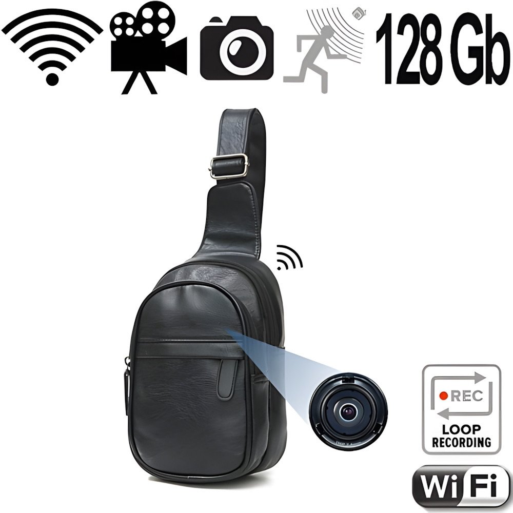 IP-HD-Spycam in Schulter-Umhängetasche - Spionagekameras - Bild 1