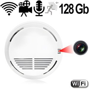IP-LAN SpyCam im Rauchmeldergehäuse, 128 Gb – Spionage Video-Minikameras – Ansicht 1