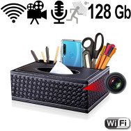 Wifi SpyCam in Schreibtisch Organizer-Kosmetiktücherbox - Spionagekameras - Bild 1