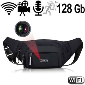 IP-HD-SpyCam in Gürteltasche, 128 Gb – Spionage Video-Minikameras – Ansicht 1