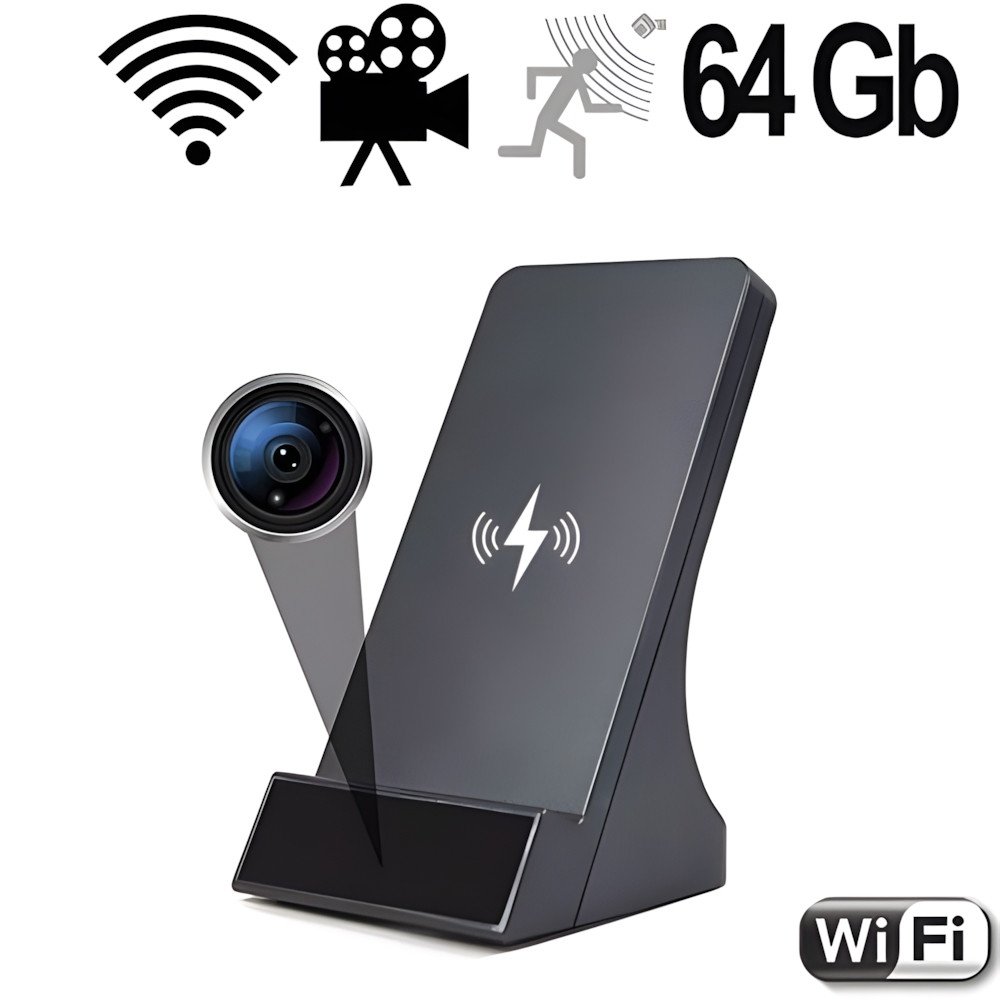IP-LAN-HD-SpyCam in Handy-Ladestation - Spionagekameras - Bild 1