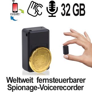 Fernsteuerbarer GSM Spionagerecorder – GSM Audio-Abhörgeräte – Ansicht 1